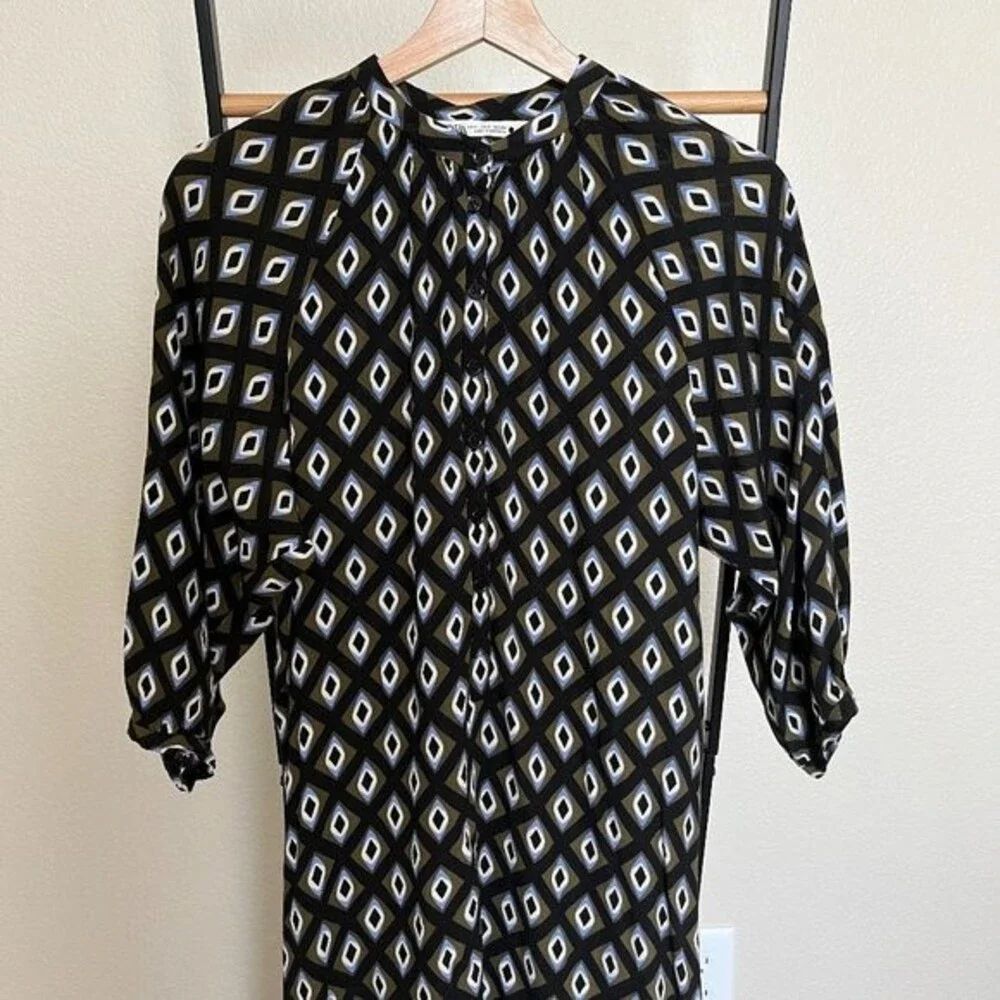Zara Printed Dress Size S - Picture 5 of 7